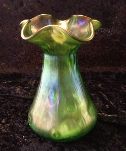 Antique Art Nouveau Organic Floral Shaped Vase Possibly Loetz