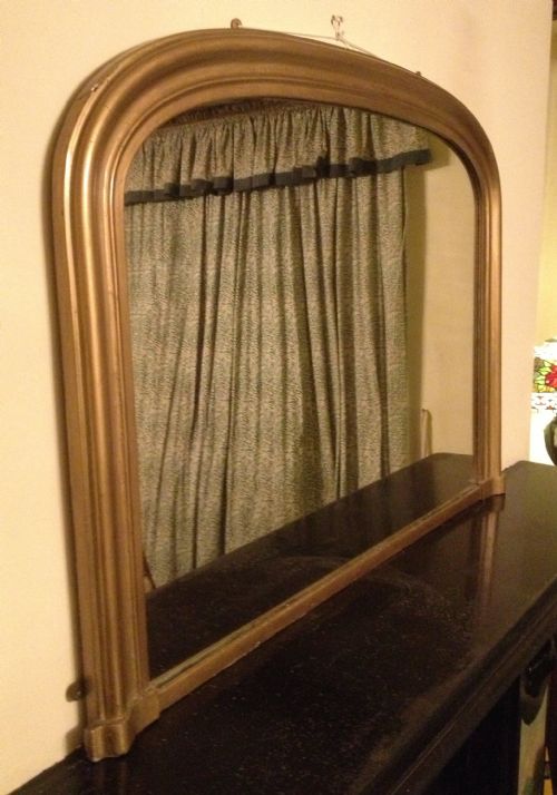 Victorian Gilt Overmantel Mirror of Simple Elegant Lines