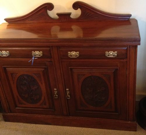 fig 1. Antique Late Victorian Walnut sideboard circa 1890