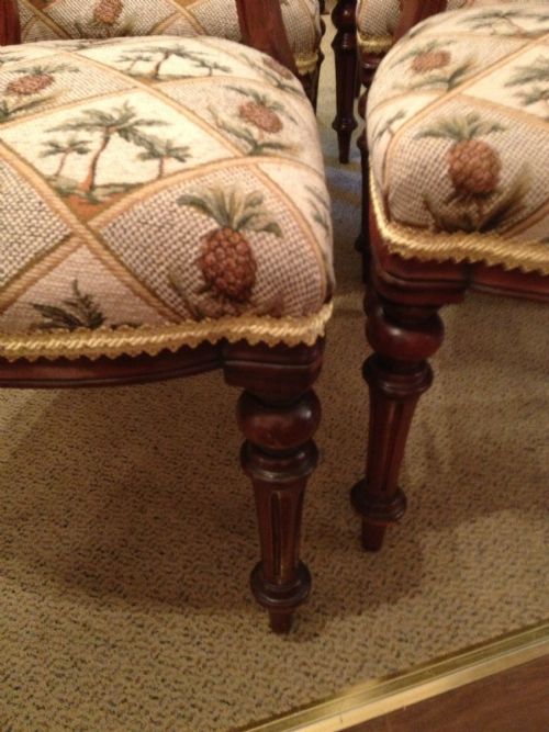 fig 1. Antique set of six Victorian mahogany balloon back dining chairs circa 1870
