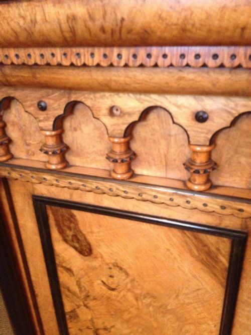 fig 2. Antique nineteenth century pollard oak sideboard in the style of Pugin. Stunning qulaity circa 1870