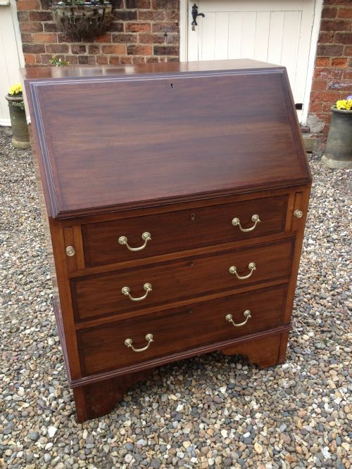 Antique Mahogany Cross Banded Bureau Circa 1900