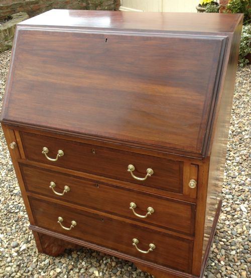 fig 1. Antique mahogany cross banded bureau circa 1900