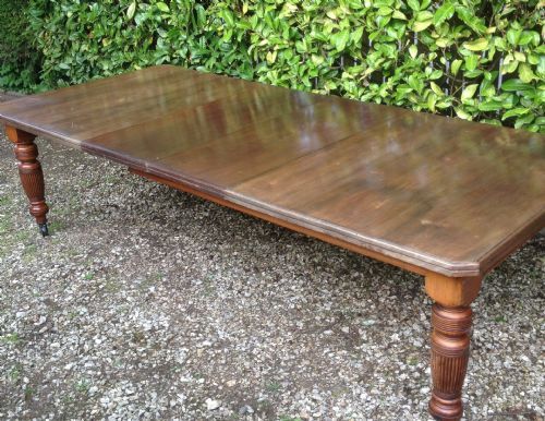 Antique 10 to 12 Seater Wind Out Dining Table Victorian- for Repolishing