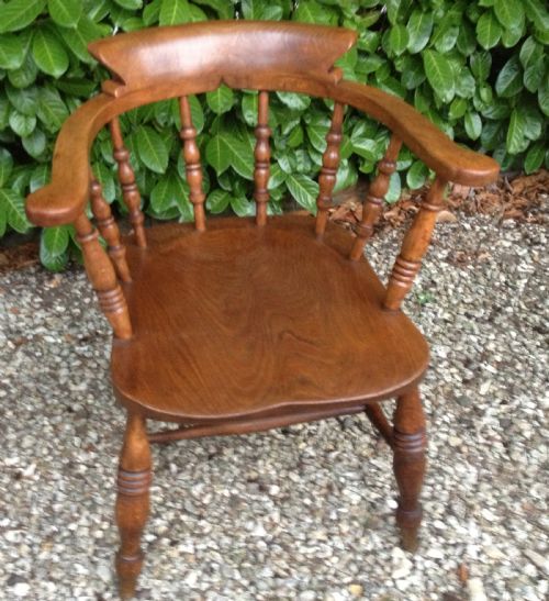 Antique Victorian Smokers Bow Windsor Chair. Original Finish (Four More Very Close Matching)