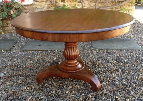 Antique Circular Mahogany William IV Tilt Top Breakfast Table Circa 1840