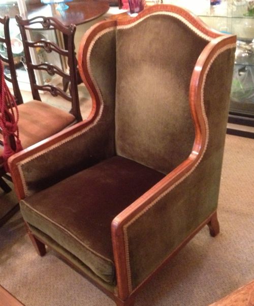 Antique Victorian Inlaid Mahogany Armchair Circa 1890