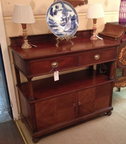 Late Victorian Mahogany Two Tier Buffet in Mahogany Circa 1900