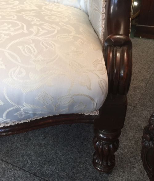 fig 1. Victorian mahogany deep buttoned spoon back armchair