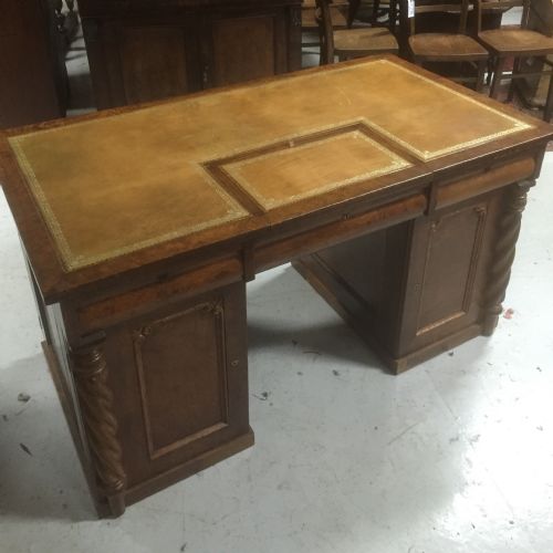 Victorian Pollard Oak Partners Desk Superb