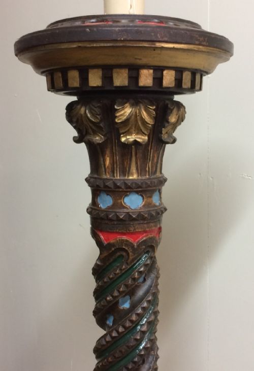 Decorative Carved Italian Standard Lamp
