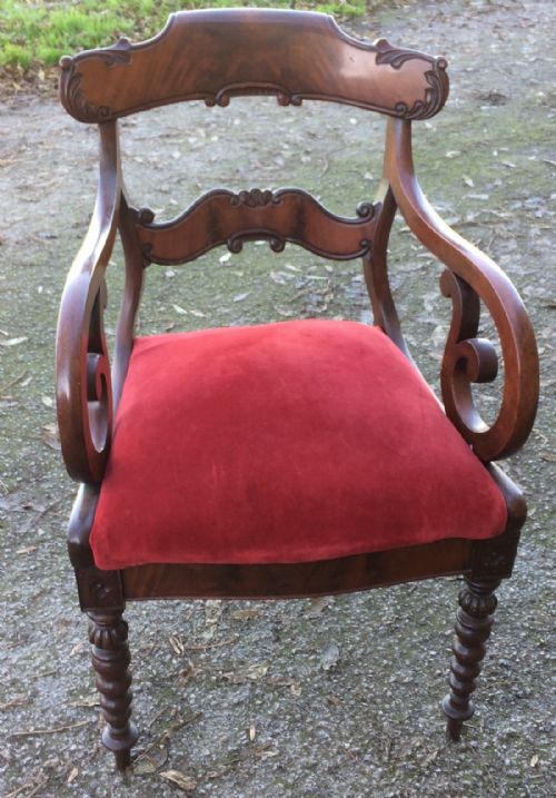 William IV Mahogany Elbow Chair