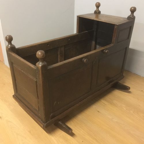 ANTIQUE OAK CRADLE NINETEENTH CENTURY - ADDITIONAL PHOTO 9