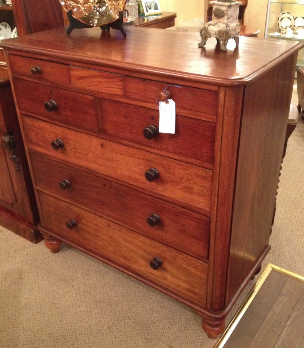 Antique solid mahogany Victorian chest of drawers in completely original condition circa 1860