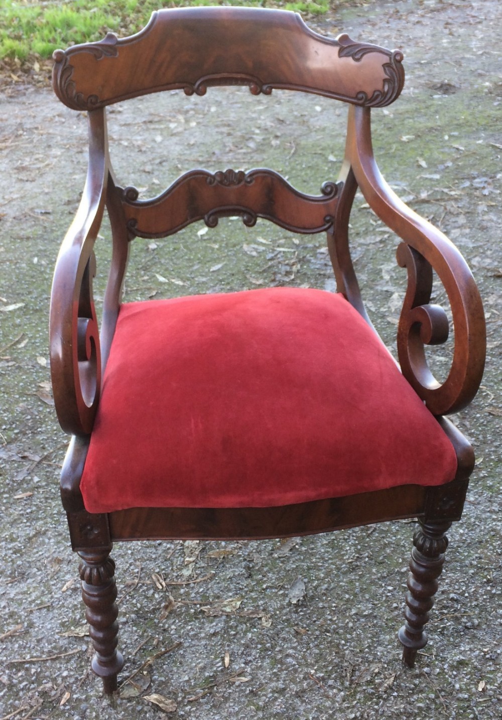 William IV Mahogany Elbow Chair