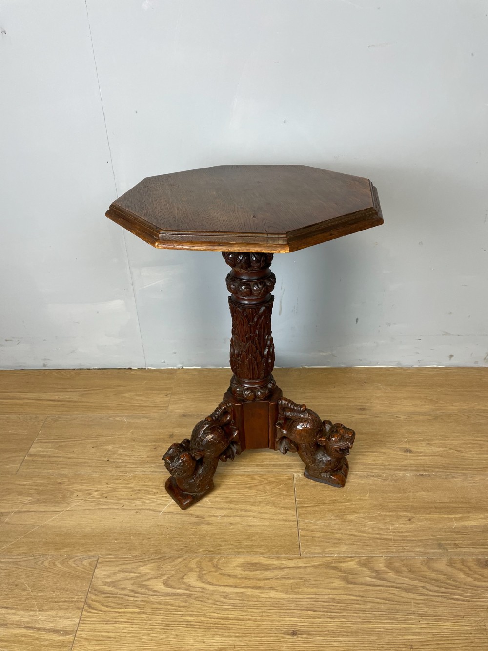 Nineteenth century carved hardwood table possibly Burmese 