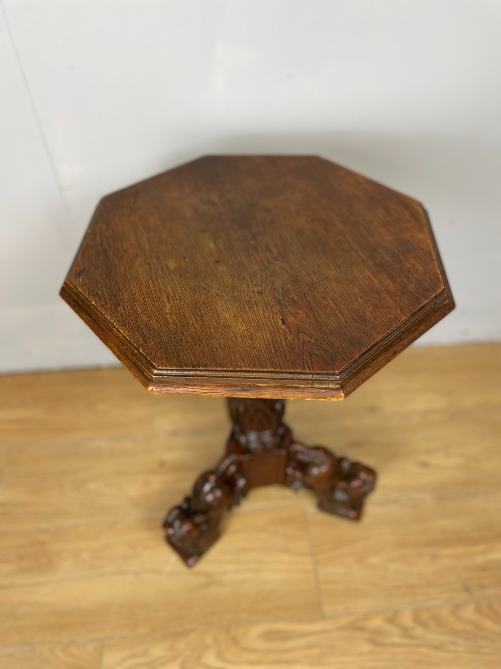 Nineteenth century carved hardwood table possibly Burmese  View II