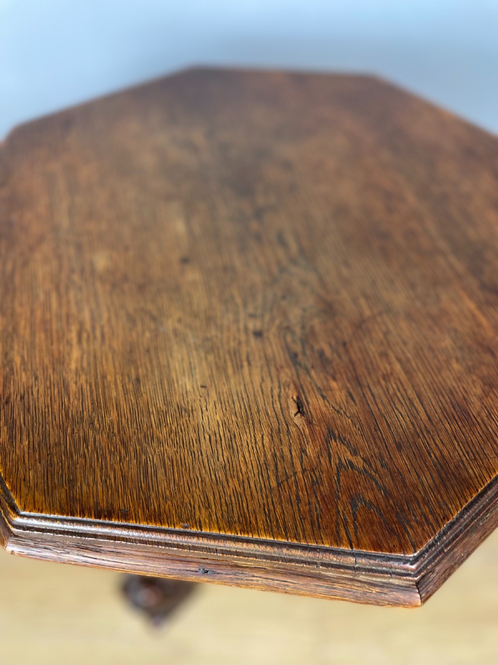 Nineteenth century carved hardwood table possibly Burmese  View IX