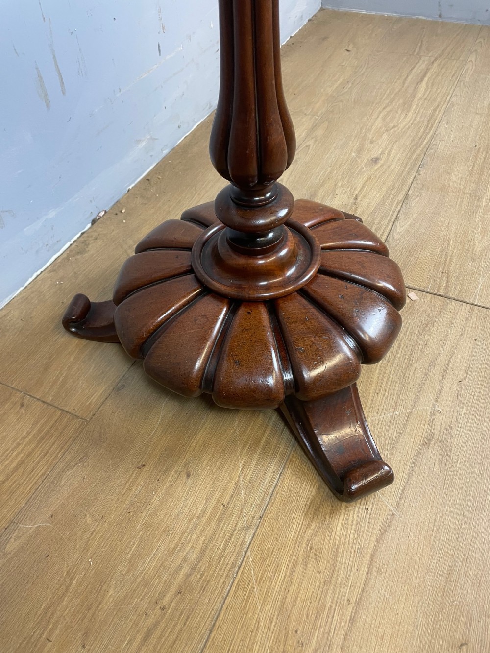C19TH walnut games table on a carved base  View V