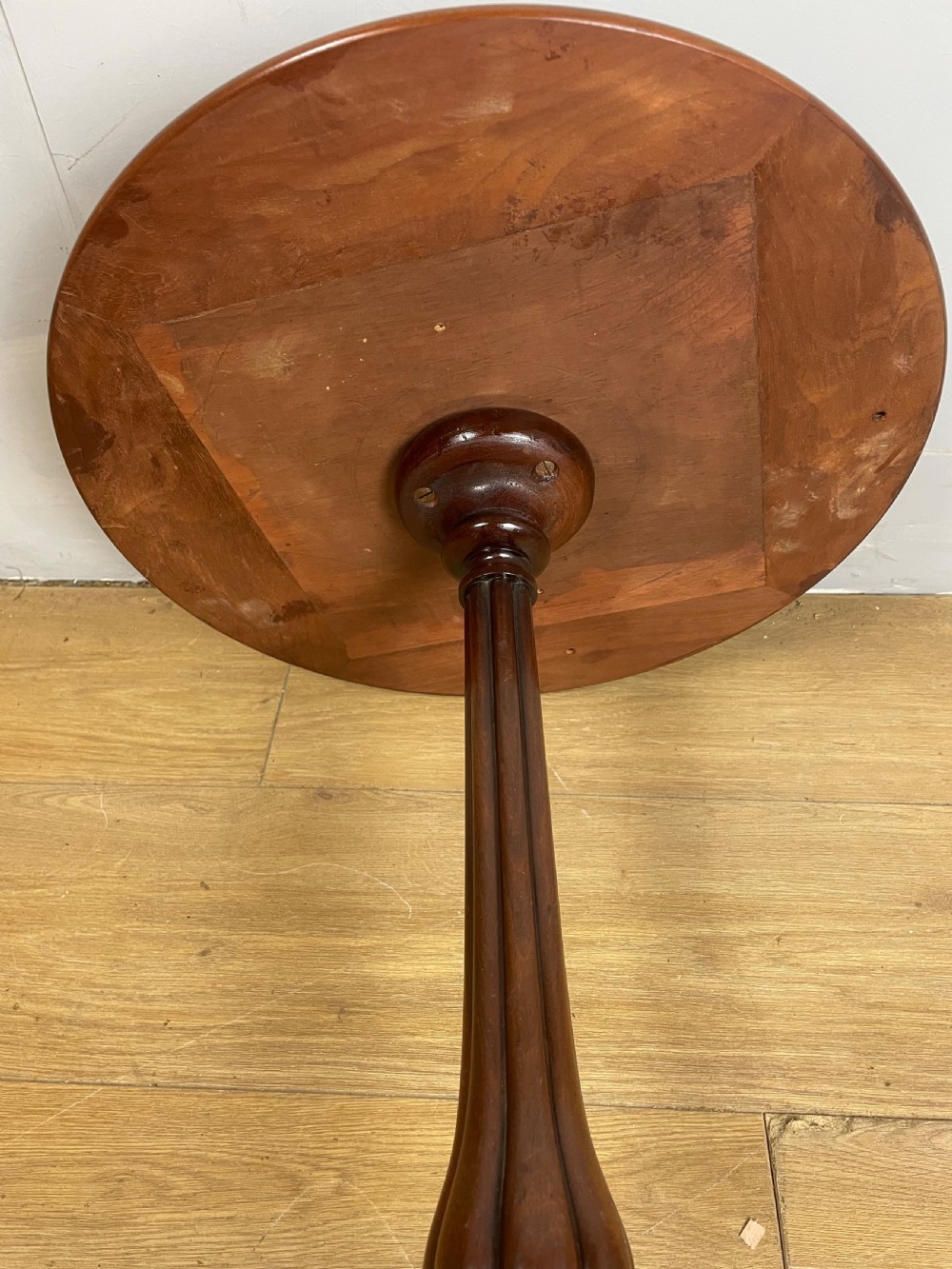 C19TH walnut games table on a carved base  View VIII