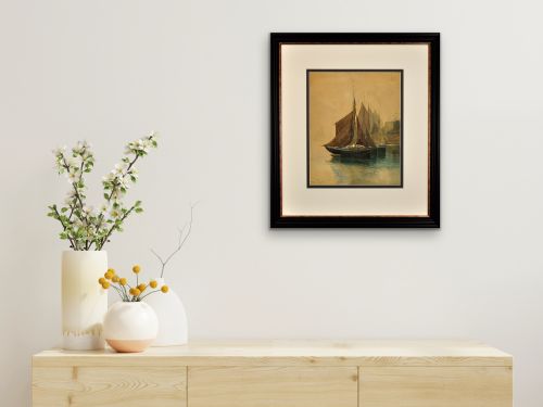 RICHARD HARRY CARTER 1839 1911 ENGLISH WEST COUNTRY TRAWLING LUGGERS CIRCA 1904 FRAMED WATERCOLOUR PAINTING DEVON CORNWALL MARITIME - ADDITIONAL PHOTO 21