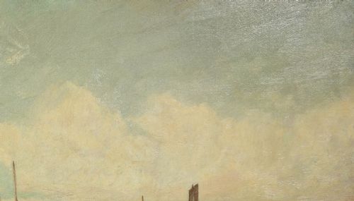 WILLIAM EDWARD WEBB 1862 1903 ENGLISH PEEL HARBOUR ISLE OF MAN 1890S FRAMED MANX SEASCAPE LANDSCAPE OIL PAINTING - ADDITIONAL PHOTO 7