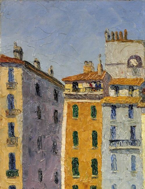 LOKRE 20ME SICLE FRENCH TOULON LE PORT LA VIEILLE DARSE MAY 1939 QUAI CRONSTADT FRAMED OIL PAINTING RIVIERA PROVENCE ALPES COTE D'AZUR - ADDITIONAL PHOTO 7