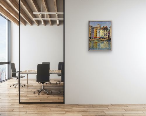 LOKRE 20ME SICLE FRENCH TOULON LE PORT LA VIEILLE DARSE MAY 1939 QUAI CRONSTADT FRAMED OIL PAINTING RIVIERA PROVENCE ALPES COTE D'AZUR - ADDITIONAL PHOTO 11