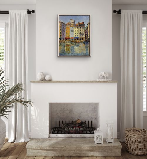LOKRE 20ME SICLE FRENCH TOULON LE PORT LA VIEILLE DARSE MAY 1939 QUAI CRONSTADT FRAMED OIL PAINTING RIVIERA PROVENCE ALPES COTE D'AZUR - ADDITIONAL PHOTO 23