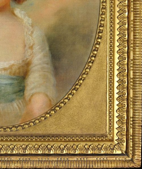 PAINTED IN INDIA 1792 1795 PORTRAIT OIL PAINTING OF CHARLOTTE SHORE DAUGHTER OF THE GOVERNOR GENERAL OF INDIA BY ARTHUR WILLIAM DEVIS 17621822 - ADDITIONAL PHOTO 7