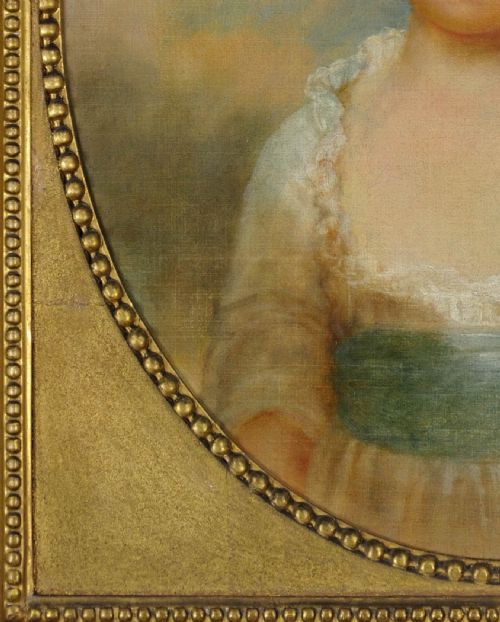 PAINTED IN INDIA 1792 1795 PORTRAIT OIL PAINTING OF CHARLOTTE SHORE DAUGHTER OF THE GOVERNOR GENERAL OF INDIA BY ARTHUR WILLIAM DEVIS 17621822 - ADDITIONAL PHOTO 10