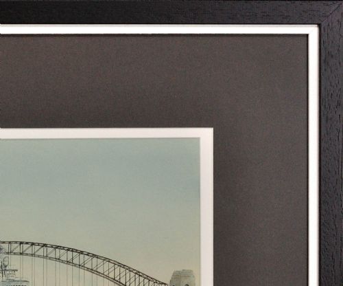 COMMANDER ERIC TUFNELL ROYAL NAVY 1888 1979 HMS NEWCASTLE IN SYDNEY HARBOUR 1956 FRAMED WATERCOLOUR MELBOURNE OLYMPIC GAMES - ADDITIONAL PHOTO 5