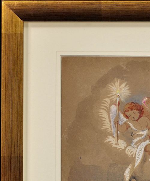 BY QUEEN VICTORIAS DAUGHTER PRINCESS ALICE MAUD MARY 1843 1878 LONG LIFE AND HAPPINESS JUNE 11TH 1860 FRAMED WATERCOLOUR PAINTING BRITISH ROYAL FAMILY - ADDITIONAL PHOTO 5