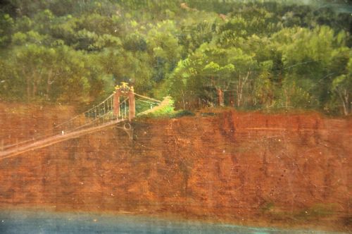 ALEXANDRE LE BIHAN 1839 1924 NIAGARA FALLS FRAMED LARGE LANDSCAPE CIRCA 1870S OIL PAINTING VERY DETAILED PANORAMA NEW YORK STATE ONTARIO FRENCH ARTIST - ADDITIONAL PHOTO 6
