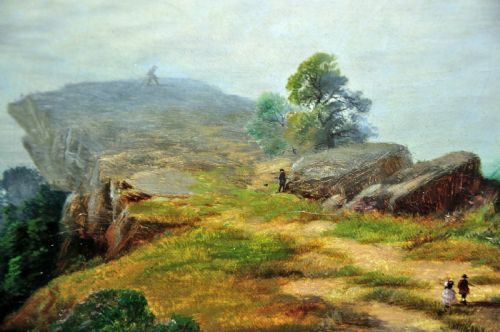 ALEXANDRE LE BIHAN 1839 1924 NIAGARA FALLS FRAMED LARGE LANDSCAPE CIRCA 1870S OIL PAINTING VERY DETAILED PANORAMA NEW YORK STATE ONTARIO FRENCH ARTIST - ADDITIONAL PHOTO 12