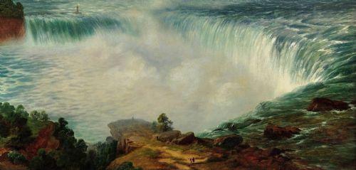 ALEXANDRE LE BIHAN 1839 1924 NIAGARA FALLS FRAMED LARGE LANDSCAPE CIRCA 1870S OIL PAINTING VERY DETAILED PANORAMA NEW YORK STATE ONTARIO FRENCH ARTIST - ADDITIONAL PHOTO 17