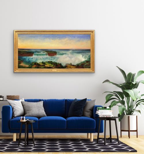 ALEXANDRE LE BIHAN 1839 1924 NIAGARA FALLS FRAMED LARGE LANDSCAPE CIRCA 1870S OIL PAINTING VERY DETAILED PANORAMA NEW YORK STATE ONTARIO FRENCH ARTIST - ADDITIONAL PHOTO 18