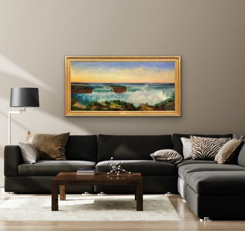 ALEXANDRE LE BIHAN 1839 1924 NIAGARA FALLS FRAMED LARGE LANDSCAPE CIRCA 1870S OIL PAINTING VERY DETAILED PANORAMA NEW YORK STATE ONTARIO FRENCH ARTIST - ADDITIONAL PHOTO 29