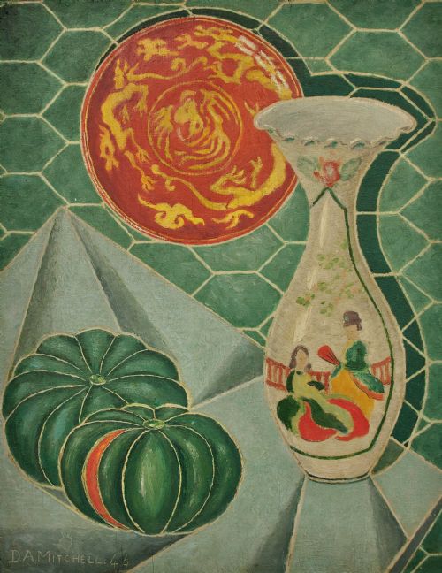 DENIS MITCHELL 1912 1993 ST IVES SCHOOL 1944 STILL LIFE FRAMED OIL PAINTING BY BARBARA HEPWORTH'S PRINCIPAL ASSISTANT IMPORTANT CORNWALL CORNISH ARTIST - ADDITIONAL PHOTO 1