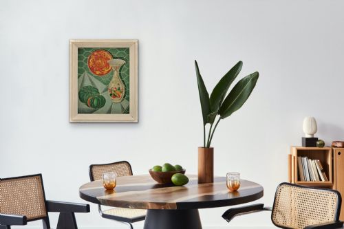 DENIS MITCHELL 1912 1993 ST IVES SCHOOL 1944 STILL LIFE FRAMED OIL PAINTING BY BARBARA HEPWORTH'S PRINCIPAL ASSISTANT IMPORTANT CORNWALL CORNISH ARTIST - ADDITIONAL PHOTO 12