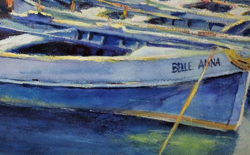 PAUL DELVAUX 1897 1994 BELGIAN LA BELLE ANNA LA PORT DE CANNES 1930 FRAMED WATERCOLOUR PAINTING OF THE CTE D'AZUR ON THE FRENCH RIVIERA - ADDITIONAL PHOTO 7