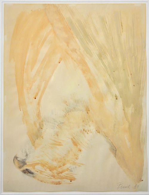 DAME ELISABETH FRINK 1930 1993 HAWK 1969 FRAMED WATERCOLOUR MID 20TH CENTURY BRITISH PAINTING - ADDITIONAL PHOTO 1