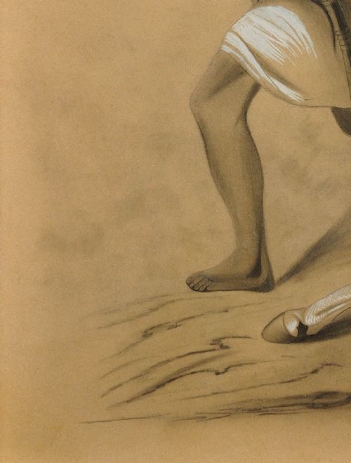 FRENCH 19ME SICLE ORIENTALISM LES MILLE ET UNE NUITS ONE THOUSAND AND ONE NIGHTS 1892 ORIENTALIST HEIGHTENED CHARCOAL DRAWING - ADDITIONAL PHOTO 8