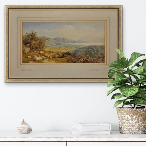 CORNELIUS PEARSON 1805 1891 CRYMLYN BOG AND NEATH RIVER ESTUARY SWANSEA BAY 1872 WALES FRAMED WATERCOLOUR PAINTING AFON NEDD BAE ABERTAWE CYMRU - ADDITIONAL PHOTO 13