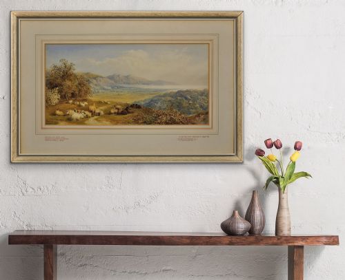 CORNELIUS PEARSON 1805 1891 CRYMLYN BOG AND NEATH RIVER ESTUARY SWANSEA BAY 1872 WALES FRAMED WATERCOLOUR PAINTING AFON NEDD BAE ABERTAWE CYMRU - ADDITIONAL PHOTO 25