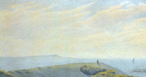 JOHN BEDLOE GODDARD 1838 1896 KIMMERIDGE BAY AND THE CLAVELL TOWER THE PURBECKS DORSET 1876 FRAMED VICTORIAN JURASSIC COAST WATERCOLOUR PAINTING - ADDITIONAL PHOTO 5