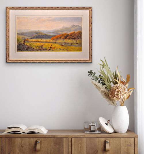 JOHN BEDLOE GODDARD 1838 1896 KIMMERIDGE BAY AND THE CLAVELL TOWER THE PURBECKS DORSET 1876 FRAMED VICTORIAN JURASSIC COAST WATERCOLOUR PAINTING - ADDITIONAL PHOTO 22