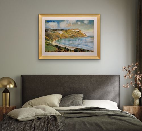 LIONEL HORSNELL 1932 2011 RINGSTEAD BAY AND WHITE NOTHE THE JURASSIC COAST DORSET 1960S FRAMED WATERCOLOUR PAINTING WEYMOUTH AND PORTLAND - ADDITIONAL PHOTO 11