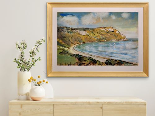 LIONEL HORSNELL 1932 2011 RINGSTEAD BAY AND WHITE NOTHE THE JURASSIC COAST DORSET 1960S FRAMED WATERCOLOUR PAINTING WEYMOUTH AND PORTLAND - ADDITIONAL PHOTO 12