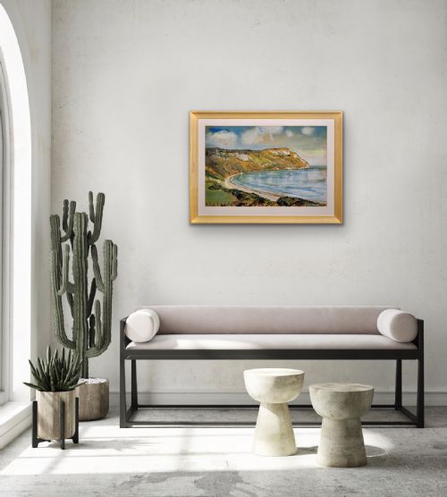 LIONEL HORSNELL 1932 2011 RINGSTEAD BAY AND WHITE NOTHE THE JURASSIC COAST DORSET 1960S FRAMED WATERCOLOUR PAINTING WEYMOUTH AND PORTLAND - ADDITIONAL PHOTO 18